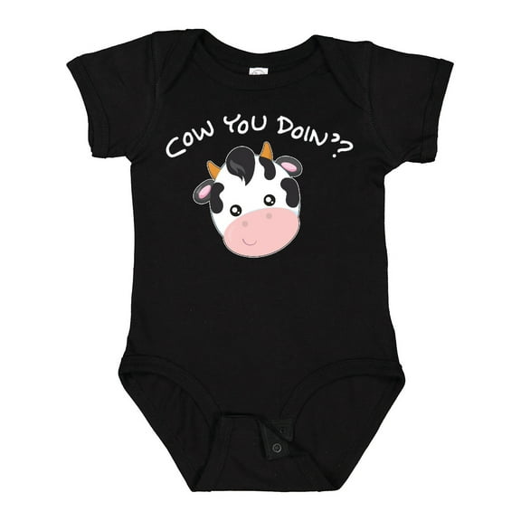 Inktastic Cow You Doin'? Cute Cow Boys or Girls Baby Bodysuit