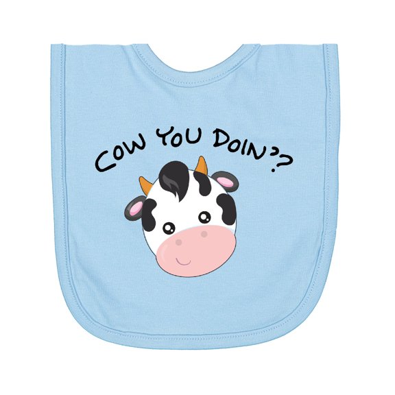 Inktastic Cow You Doin'? Cute Cow Newborn Bib