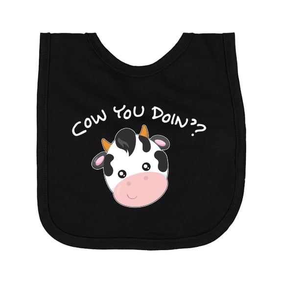 Inktastic Cow You Doin'? Cute Cow Newborn Bib