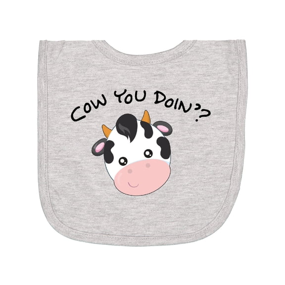 Inktastic Cow You Doin'? Cute Cow Newborn Bib
