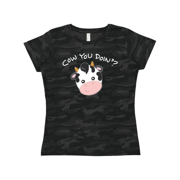 Inktastic Cow You Doin'?- Cute Cow Women's T-Shirt