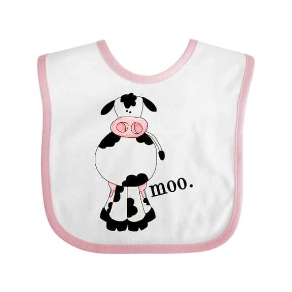 Inktastic Cow-moo. Boys or Girls Baby Bib