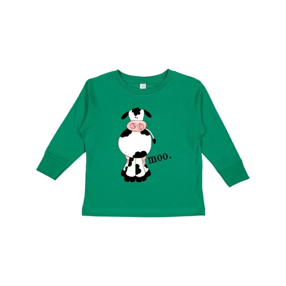 Inktastic Cow-moo. Boys or Girls Long Sleeve Toddler T-Shirt