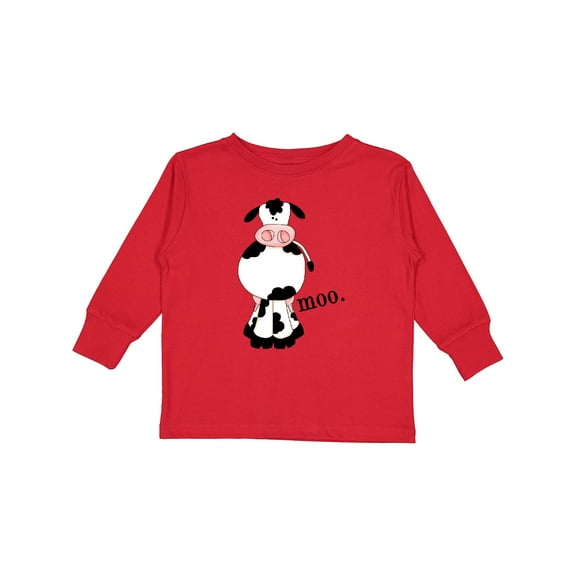 Inktastic Cow-moo. Boys or Girls Long Sleeve Toddler T-Shirt