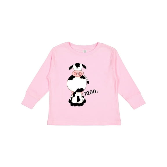 Inktastic Cow-moo. Boys or Girls Long Sleeve Toddler T-Shirt