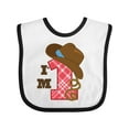 thumbnail image 1 of Inktastic Cowboy 1st Birthday Western Boys Baby Bib, 1 of 4