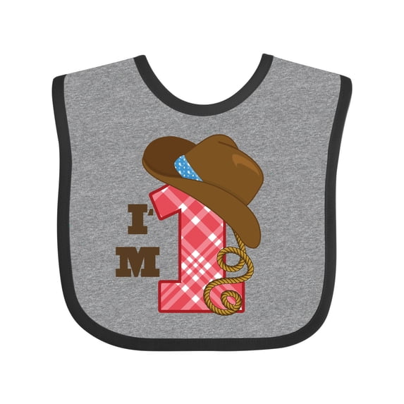 Inktastic Cowboy 1st Birthday Western Boys Baby Bib