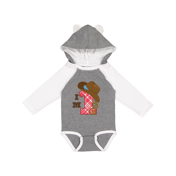 Inktastic Cowboy 1st Birthday Western Boys Long Sleeve Baby Bodysuit