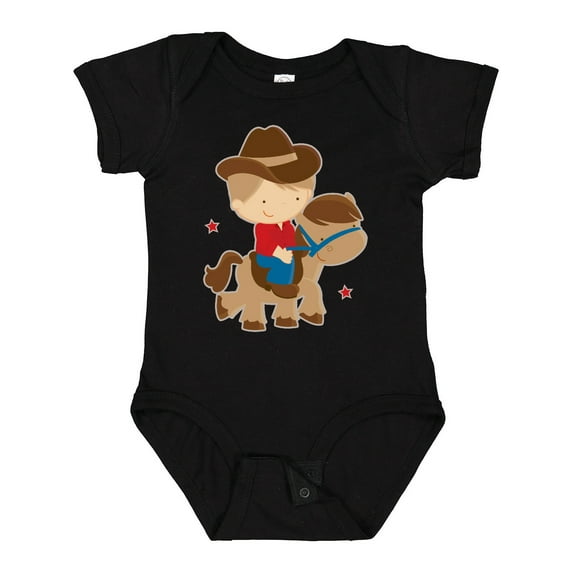 Inktastic Cowboy Boy on Pony Boys Baby Bodysuit