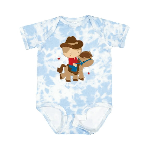 Inktastic Cowboy Boy on Pony Boys Baby Bodysuit