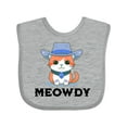 thumbnail image 1 of Inktastic Cowboy Cat Meowdy Boys or Girls Baby Bib, 1 of 4