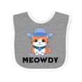 thumbnail image 1 of Inktastic Cowboy Cat Meowdy Boys or Girls Baby Bib, 1 of 4