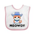 thumbnail image 1 of Inktastic Cowboy Cat Meowdy Boys or Girls Baby Bib, 1 of 4