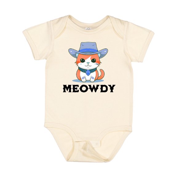 Inktastic Cowboy Cat Meowdy Boys or Girls Baby Bodysuit