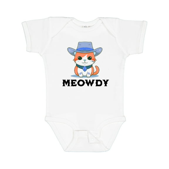 Inktastic Cowboy Cat Meowdy Boys or Girls Baby Bodysuit