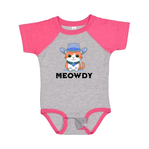 Inktastic Cowboy Cat Meowdy Boys or Girls Baby Bodysuit