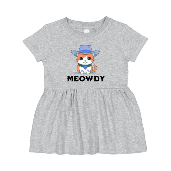 Inktastic Cowboy Cat Meowdy Girls Baby Dress