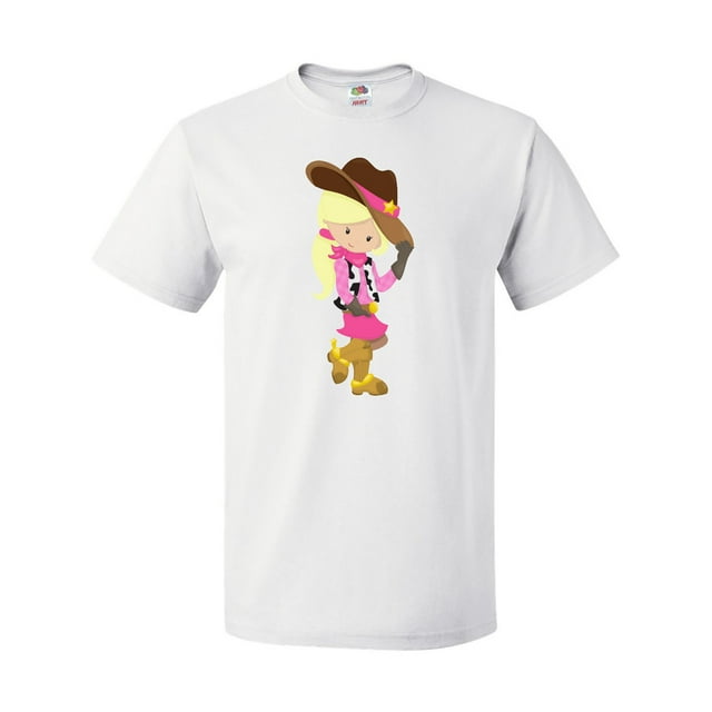 Inktastic Cowboy Girl, Girl With Cowboy Hat, Blonde Hair T-Shirt