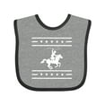 thumbnail image 1 of Inktastic Cowboy Silhouette Team Roping Rodeo Boys or Girls Baby Bib, 1 of 4