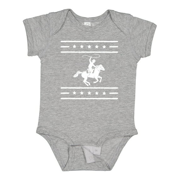 Inktastic Cowboy Silhouette Team Roping Rodeo Boys or Girls Baby Bodysuit