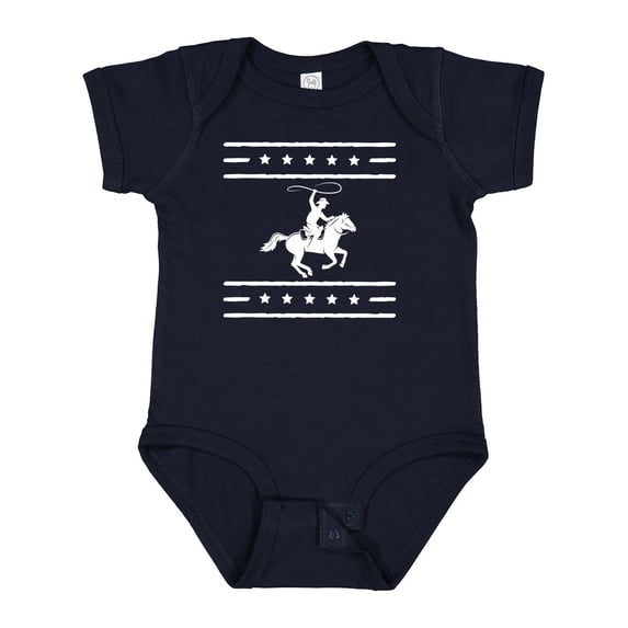 Inktastic Cowboy Silhouette Team Roping Rodeo Boys or Girls Baby Bodysuit