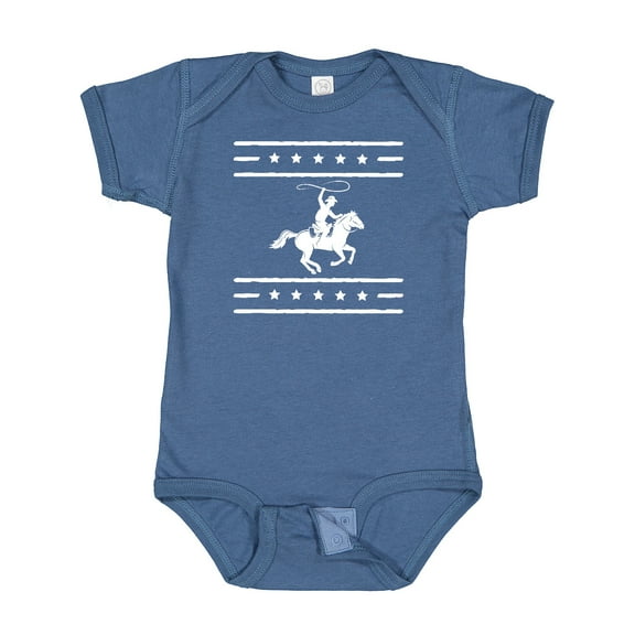 Inktastic Cowboy Silhouette Team Roping Rodeo Boys or Girls Baby Bodysuit