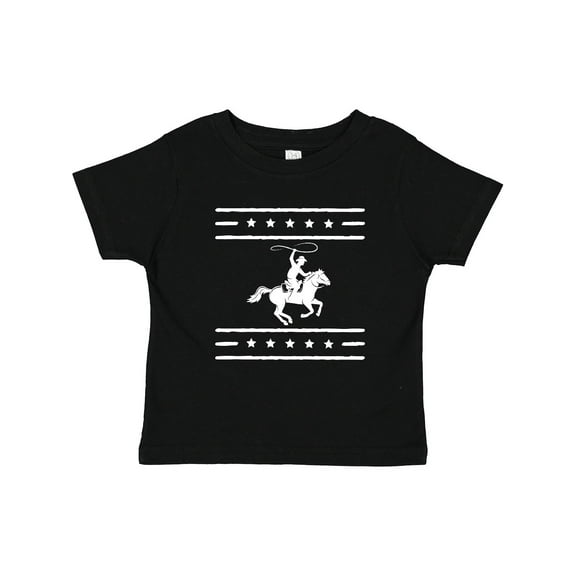 Inktastic Cowboy Silhouette Team Roping Rodeo Boys or Girls Toddler T-Shirt