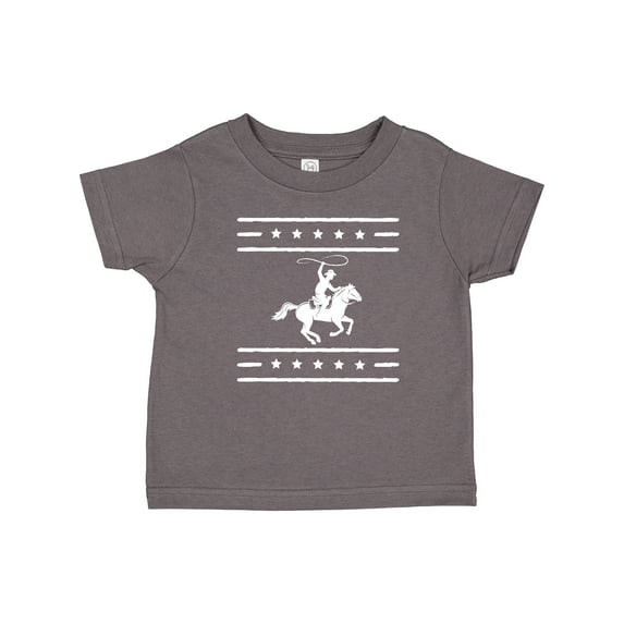 Inktastic Cowboy Silhouette Team Roping Rodeo Boys or Girls Toddler T-Shirt