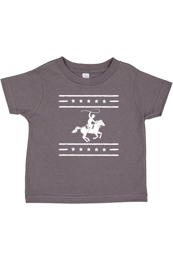 Cowboy Silhouette Team Roping Rodeo Boys or Girls Toddler T-Shirt