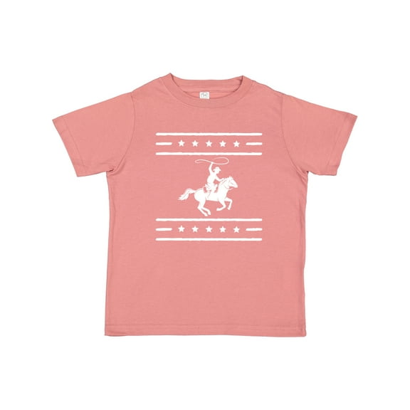 Inktastic Cowboy Silhouette Team Roping Rodeo Boys or Girls Toddler T-Shirt