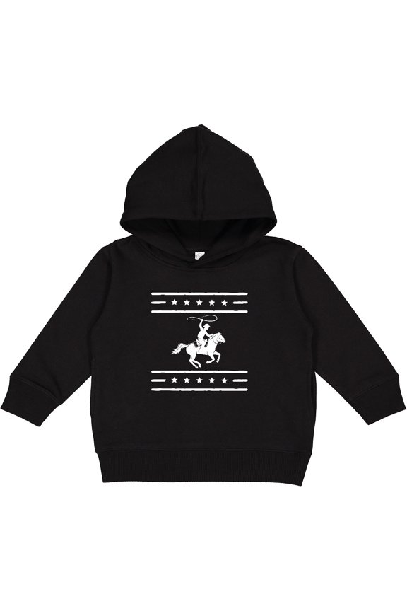 Cowboy Silhouette Team Roping Rodeo Toddler Hoodie
