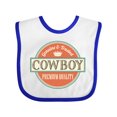 thumbnail image 1 of Inktastic Cowboy Vintage Logo Boys Baby Bib, 1 of 4