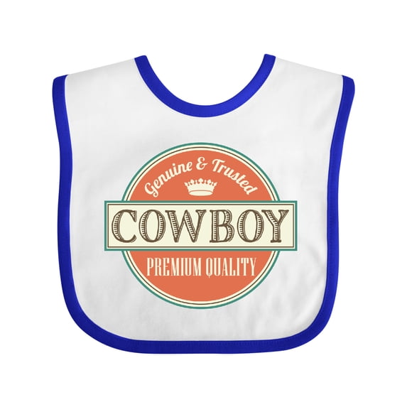 Inktastic Cowboy Vintage Logo Boys Baby Bib