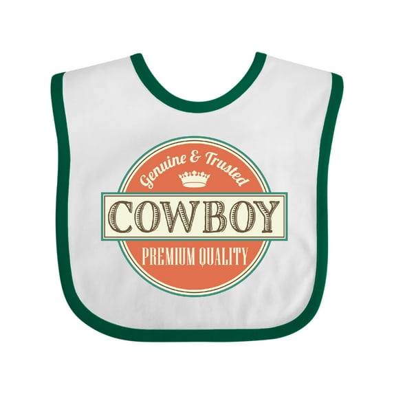 Inktastic Cowboy Vintage Logo Boys Baby Bib