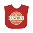 thumbnail image 1 of Inktastic Cowboy Vintage Logo Boys Baby Bib, 1 of 4