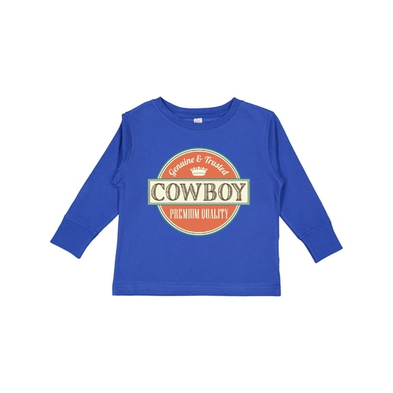 Inktastic Cowboy Vintage Logo Boys Long Sleeve Toddler T-Shirt