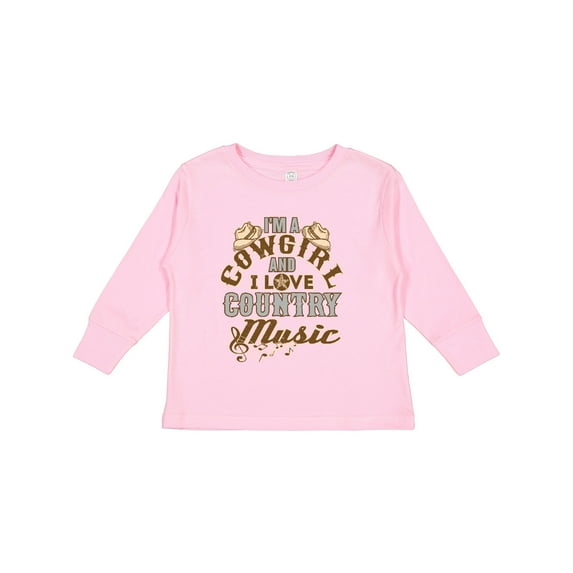Inktastic Cowgirl Country Music Lover Girls Long Sleeve Toddler T-Shirt