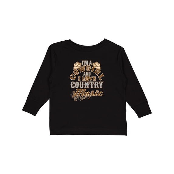 Inktastic Cowgirl Country Music Lover Girls Long Sleeve Toddler T-Shirt