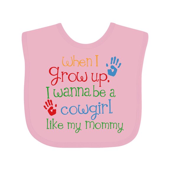 Inktastic Cowgirl Like Mommy Girls Baby Bib