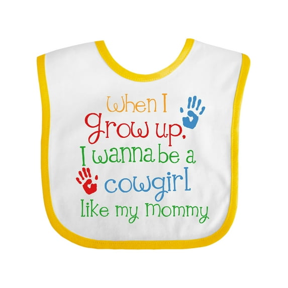 Inktastic Cowgirl Like Mommy Girls Baby Bib
