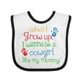 thumbnail image 1 of Inktastic Cowgirl Like Mommy Girls Baby Bib, 1 of 4