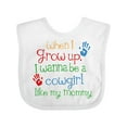 thumbnail image 1 of Inktastic Cowgirl Like Mommy Girls Baby Bib, 1 of 4