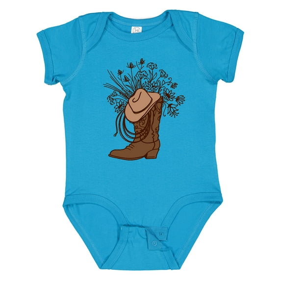 Inktastic Cowgirl Rodeo Western Boot Girls Baby Bodysuit