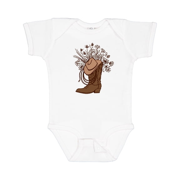 Inktastic Cowgirl Rodeo Western Boot Girls Baby Bodysuit