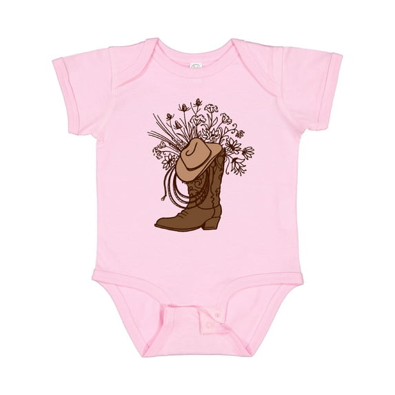 Inktastic Cowgirl Rodeo Western Boot Girls Baby Bodysuit