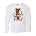 thumbnail image 1 of Inktastic Cowgirl Tough with Cowgirl Boots and Rose Long Sleeve Youth T-Shirt, 1 of 5