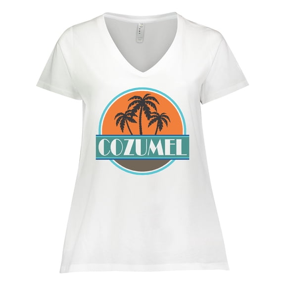 Inktastic Cozumel Mexico Vacation Cruise Women's Plus Size V-Neck T-Shirt