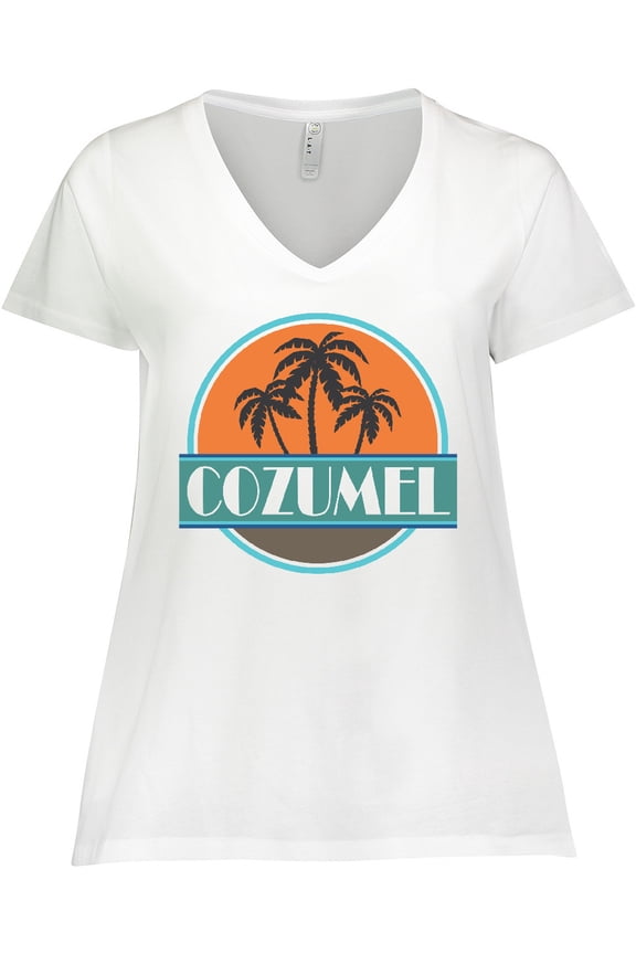 Cozumel Mexico Vacation Cruise Women's Plus Size V-Neck T-Shirt