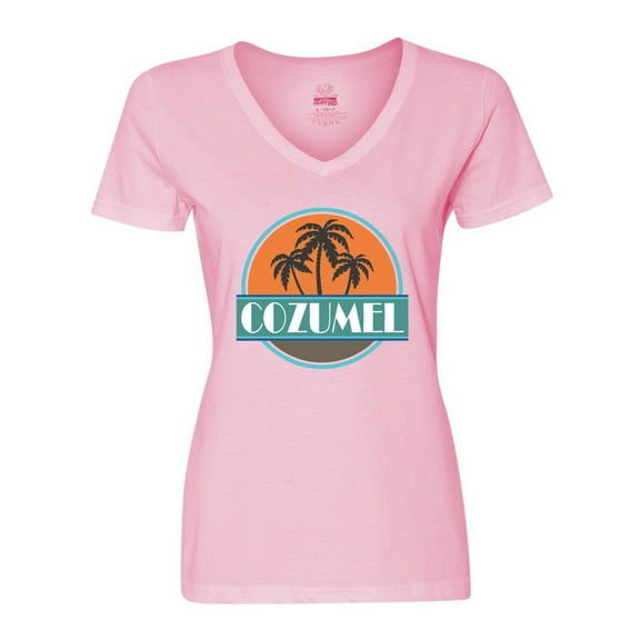 Inktastic Cozumel Mexico Vacation Cruise Women's V-Neck T-Shirt
