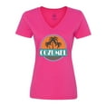 thumbnail image 1 of Inktastic Cozumel Mexico Vacation Cruise Women's V-Neck T-Shirt, 1 of 5